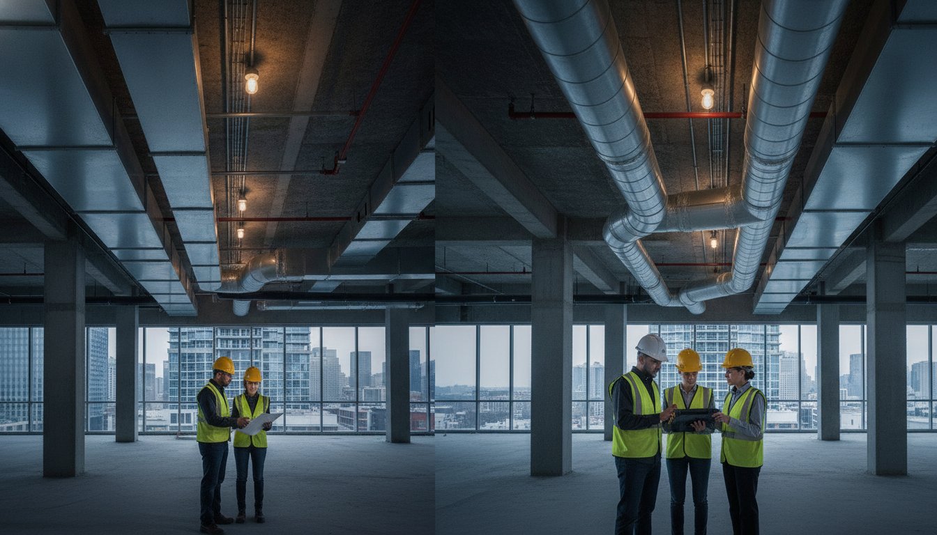 Rectangular Duct vs. Spiral Duct: The 2026 HVAC Fabrication Comparison Guide